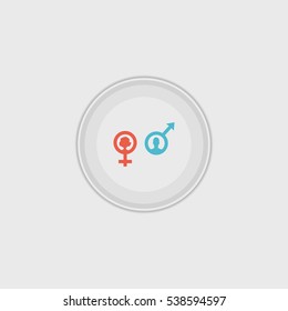 gender flat icon illustration isolated vector sign symbol