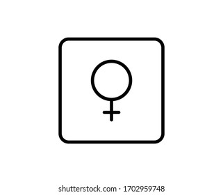 Icono plano de género. Símbolo de esquema único de alta calidad para diseño web o aplicación móvil.  Señales delgadas de género para el logotipo de diseño, tarjeta de visita, etc. Pictograma de esquema EPS10