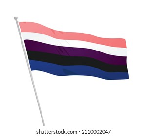 Gender fluid flag. vector illustration