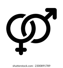 gender glyph icon illustration vector graphic