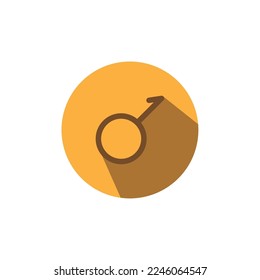 Gender Icon Design, Colored, Male, Female, Shadow, Vector Illustration