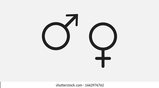 Gender Icon Female Male Sex Icon Stock Vector Royalty Free 1662976762