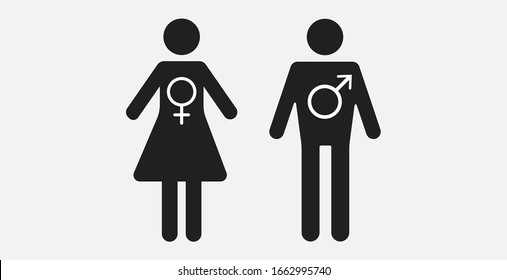 Gender Icon Female Male Sex Icon Stock Vector Royalty Free 1662995740 Shutterstock