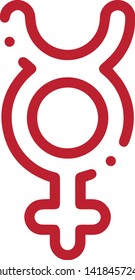 Gender icon with flat style isolated on white background