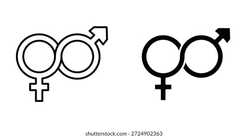 Diseño gráfico de ícono de género. Ilustraciones de icono de Vector