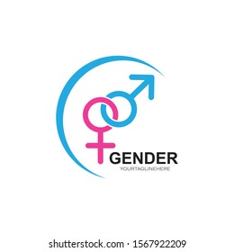 gender icon logo vector illustration design