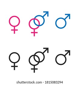 Gender Icon Male Female Set Symbol Stock Vector (Royalty Free ...