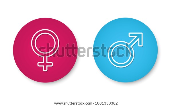 Gender Icon Male Female Sex Sign Stock Vector Royalty Free 1081333382