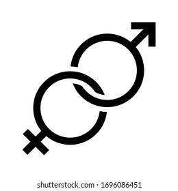 Gender Icon Man Woman Icon Male Stock Vector (Royalty Free) 1696086451 ...