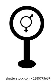 gender icon and map pin. logo concept. Designed for your web site design, logo, app, UI