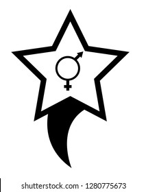 gender icon and map pin. logo concept. Designed for your web site design, logo, app, UI