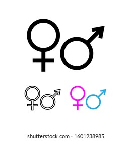 Gender icon on a white background