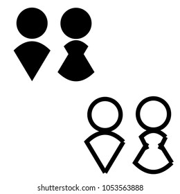 gender icon set, can use for presentation or sign symbol