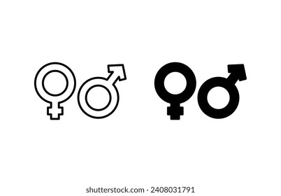Gender Icon Set. Vektorgrafik