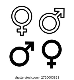 Icono de género Símbolo simple Vector