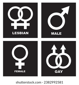 Gender icon or symbol, vector illustration logo template