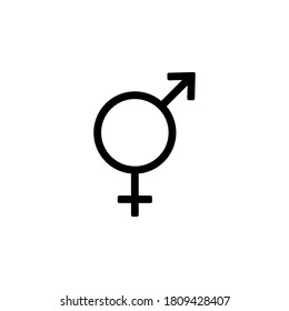 Gender icon symbol vector isolated on white background

