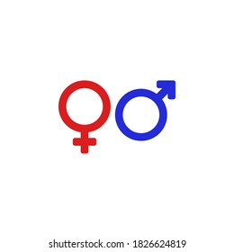 Symbol für Geschlecht, Vektorgrafik auf weißem Hintergrund