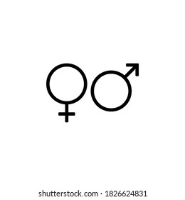 Gender icon symbol vector on white background