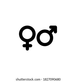Gender icon symbol vector on white background.
