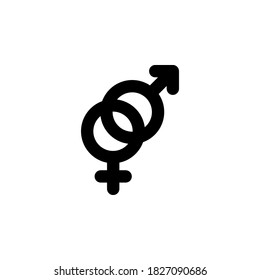 Gender icon symbol vector on white background.