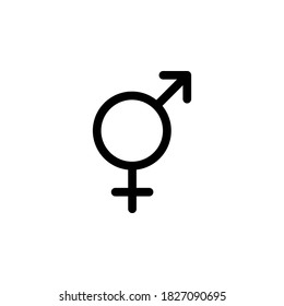 Gender icon symbol vector on white background.
