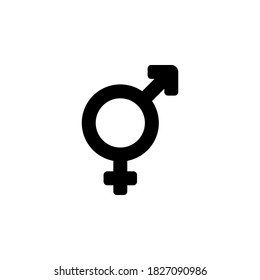 Gender icon symbol vector on white background.