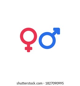 Gender icon symbol vector on white background.