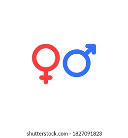 Symbol für Geschlecht, Vektorgrafik auf weißem Hintergrund.