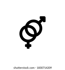 Gender icon symbol vector on white background.