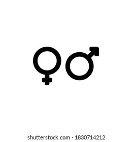 Gender icon symbol vector on white background.