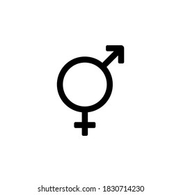 Gender icon symbol vector on white background.