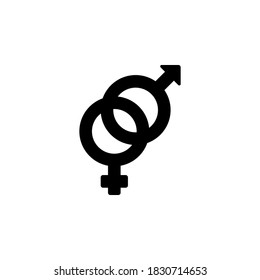Symbol für Geschlecht, Vektorgrafik auf weißem Hintergrund.
