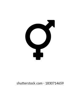 Gender icon symbol vector on white background.
