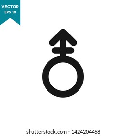 gender icon in trendy flat design, transgender vector icon 