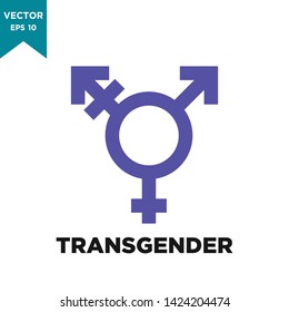 gender icon in trendy flat design, transgender vector icon 