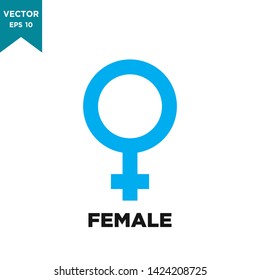 gender icon in trendy flat design, female vector icon 