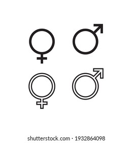 Icono de género en estilo plano de moda