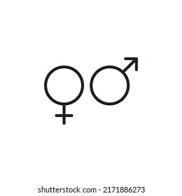 Gender icon in trendy flat style isolated on gray background. Gender symbol for your website design, logo, app, UI. Vector illustration, EPS10