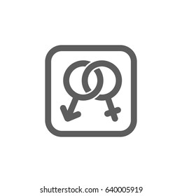 Gender Icon in trendy flat style isolated on white background. Award symbol for your web site design, logo, app, UI. Vector illustration, EPS10.