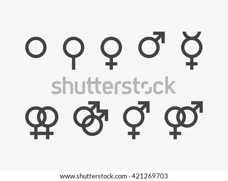 Gender Icon in trendy flat style isolated on grey background. Vector illustration, EPS10.