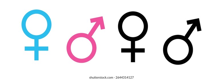 Gender icon vector design. Male and female sign of gender equality icon vector.Vector ilustration