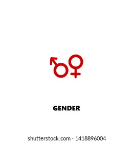gender icon. gender vector design. sign design. red color