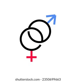 plantillas de diseño de vectores de iconos de género