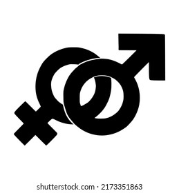 ilustración vectorial de icono de género aislada en fondo blanco