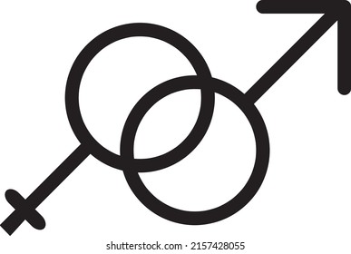 Icono de género Icono ilustración del fondo blanco..eps
