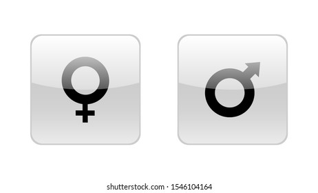 Gender icon vector image. Female, male  symbol vector