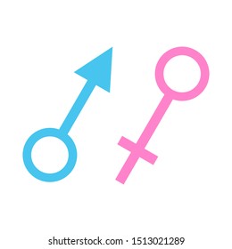 Gender icon vector isolated on white background.