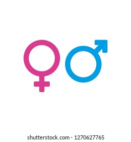 gender icon vector, on white background editable eps10