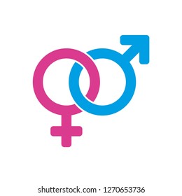 gender icon vector, on white background editable eps10